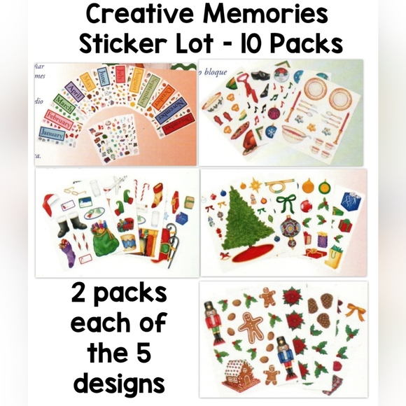 Creative Memories Sticker Lot - 10 Packs